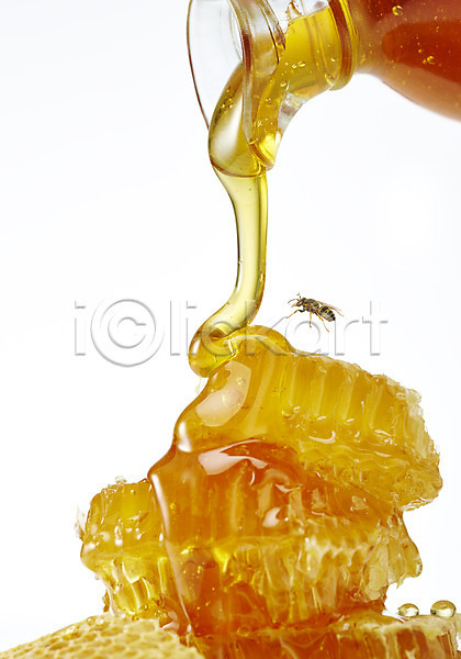 사람없음 JPG 포토 곤충 꿀 꿀단지 꿀벌 백그라운드 벌(곤충) 벌꿀 벌집 스튜디오촬영 실내 유리병 음식