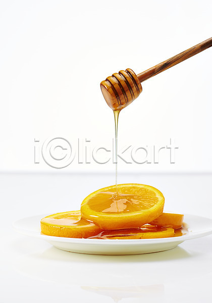 흐름 사람없음 JPG 포토 과일 그릇 꿀 백그라운드 벌꿀 벌집 스튜디오촬영 실내 오렌지 음식 접시 조각 조각(피스) 허니디퍼
