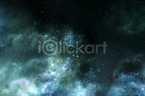 신비 화려 사람없음 3D JPG 디지털합성 편집이미지 디지털아트 백그라운드 별 우주 은하수(은하) 초록색 컬러 파란색