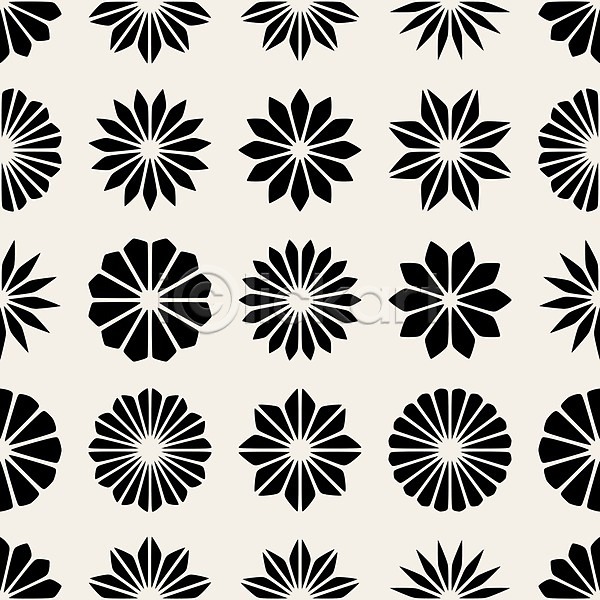 사람없음 EPS 일러스트 해외이미지 검은색 꽃무늬 디자인 백그라운드 세트 스타일 엘리먼트 추상 해외202004