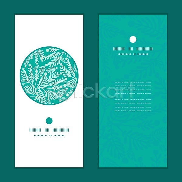 사람없음 EPS 일러스트 해외이미지 디자인 배너 세트 원형 잎 초록색 프레임 해외202004
