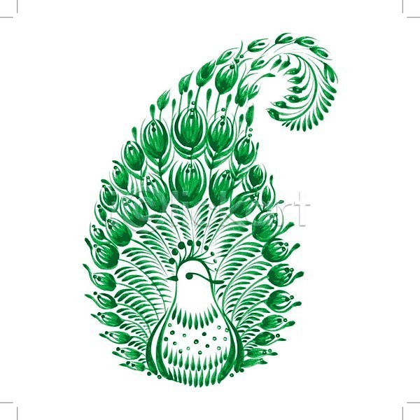 사람없음 EPS 일러스트 해외이미지 공작 꽃 디자인 미술 백그라운드 수채화(물감) 잎 조류 초록색 해외202004