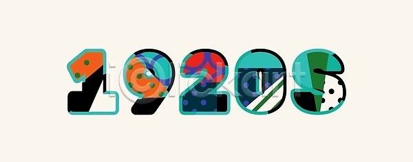 아이디어 20대 EPS 일러스트 해외이미지 단어 미술 역사 연도 컨셉 타이포그라피 테마 해외202004 해외일러스트