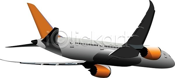 EPS 실루엣 일러스트 해외이미지 가로 공항 교통시설 날개 마무리 모션 바퀴 방향 비행기 빛 상업 승객 여행 이륙 착륙 하늘 해외202004 해외일러스트 활주로