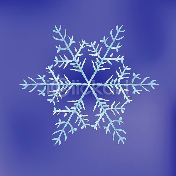 사람없음 EPS 일러스트 해외이미지 겨울 눈꽃무늬 눈송이 디자인 수채화(물감) 해외202004