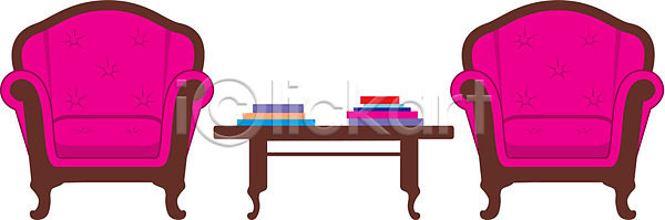 우아함 활발 EPS 실루엣 일러스트 해외이미지 가구 고립 그래픽 그림 내부 디자인 리빙 방 복고 오브젝트 의자 장식 주택 진홍색 책 탁자 해외202004 해외일러스트 흰색