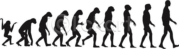 과거 변화 사람 EPS 실루엣 일러스트 해외이미지 강의 검은색 고생물 과학 그림자 방법 뿌리 생물학 세대 신체 이론 처음 해외202004 해외일러스트