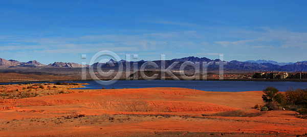 사람없음 JPG 포토 해외이미지 라스베가스 물 보트 사막 스포츠 야외 자연 파노라마 파란색 하늘 해외202004 해외포토 호수 휴양지