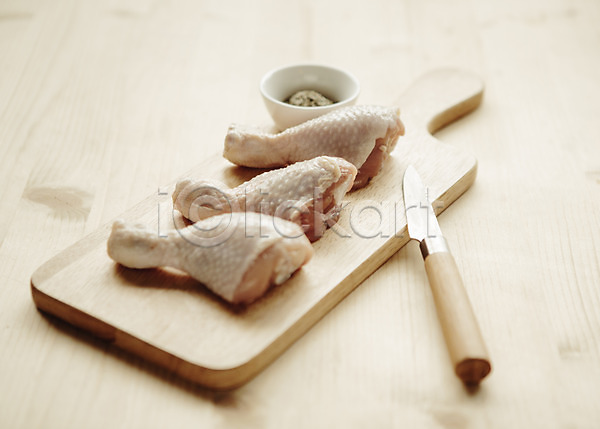 사람없음 JPG 포토 닭고기 도마(주방용품) 레시피 생고기 스튜디오촬영 식재료 실내 육류 칼