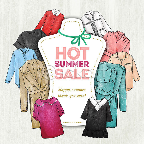 사람없음 PSD 일러스트 계절 블라우스 상의 세일 여름(계절) 옷 재킷 종류 트렌치코트 프레임