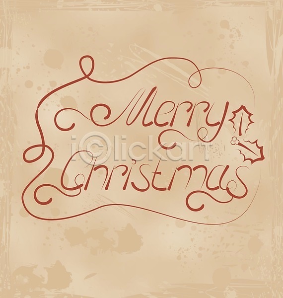 축하 사람없음 EPS 일러스트 해외이미지 갈색 디자인 레터링 메리크리스마스 백그라운드 크리스마스 타이틀 해외202004 호랑가시나무열매
