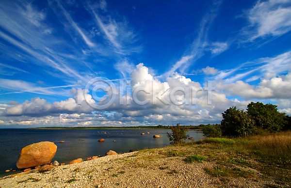만족 사람없음 JPG 포토 해외이미지 구름(자연) 바다 에스토니아 파란색 하늘 해외202004