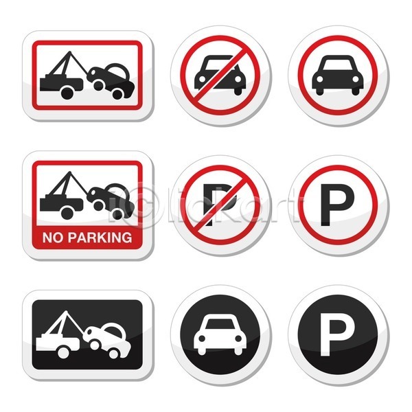 사람없음 EPS 아이콘 일러스트 해외이미지 견인 경고 금지 자동차 주차 주차금지 주차장 주차장표시 표시 해외202004