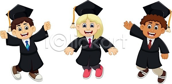 성공 축하 행복 사람 여자 EPS 일러스트 해외이미지 가운 교육 대학교 만화 백그라운드 스터디 졸업 졸업생 졸업장 증명서 캡모자 플랫 학교 학생 해외202004 해외일러스트