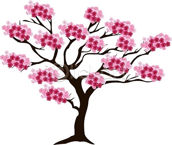 사람없음 EPS 일러스트 해외이미지 벚꽃 벚나무 분홍색 추상 해외202004