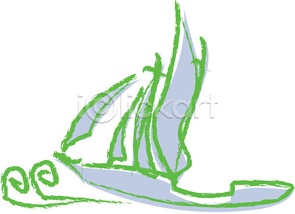 사람없음 EPS 아이콘 나룻배 돛 바다 배(교통) 범선 수상교통 자연 클립아트 파도 풍경(경치)