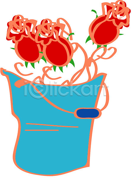 사람없음 EPS 아이콘 꽃 빨간색 식물 자연 장미 클립아트 풍경(경치) 화분