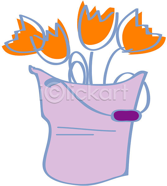 사람없음 EPS 아이콘 꽃 식물 자연 장미 주황색 클립아트 풍경(경치) 화분