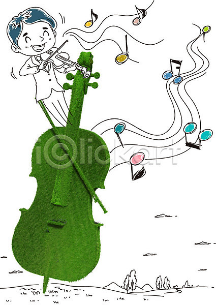 남자 남자만 남자한명만 사람 한명 AI(파일형식) 편집이미지 포토일러 나무 바이올리니스트 바이올린 식물 악기 연주 연주자 음악 음표 잔디 캐릭터 현악기