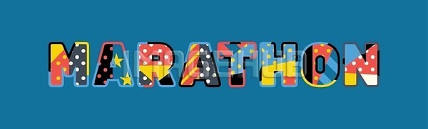 경쟁 아이디어 EPS 일러스트 해외이미지 단어 달리기 마라톤 미술 컨셉 타이포그라피 테마 해외202004 해외일러스트