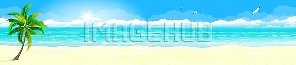 사람없음 EPS 일러스트 해외이미지 갈매기 나무 동물상 모래 물 바다 배너 백그라운드 식물 아침 여름 여행 열대 자연 장면 조류 태양 터키석 파노라마 파도 파란색 하늘 해외202004 해외일러스트 휴가 휴양지