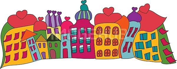 사랑 화목 EPS 일러스트 해외이미지 고립 교회 그래픽 도시 마을 만화 미술 백그라운드 보라색 빨간색 역사 유럽 장식 주택 초록색 추상 컬러풀 파란색 풍경(경치) 프라하 해외202004 협상 흰색