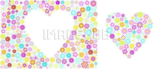 사람없음 EPS 일러스트 해외이미지 꽃무늬 발렌타인데이 배열 백그라운드 패턴 하트 해외202004 해외일러스트 화환