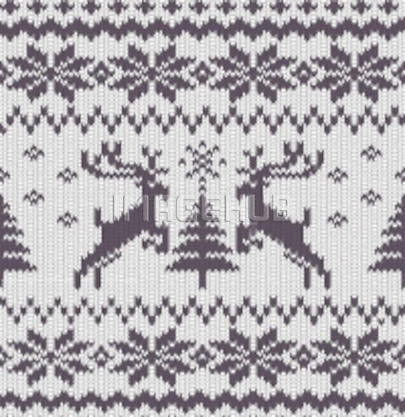 사람없음 EPS 일러스트 해외이미지 겨울 노르딕(디자인) 눈꽃 디자인 뜨개질 루돌프 크리스마스트리 패턴 해외202004 회색