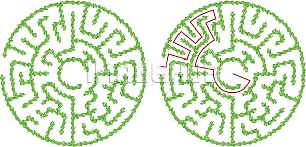 신비 집중 혼란 EPS 일러스트 해외이미지 게임 곡선 길 뇌 도전 명상 문제 미로 발견 원형 잎 자연 초록색 퍼즐 해결 해외202004 해외일러스트