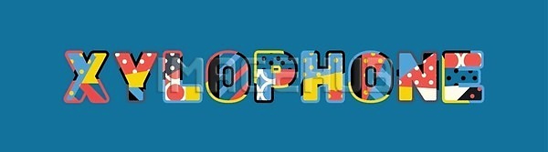 아이디어 EPS 일러스트 해외이미지 기구 단어 미술 음악 컨셉 타악기 타이포그라피 테마 해외202004 해외일러스트