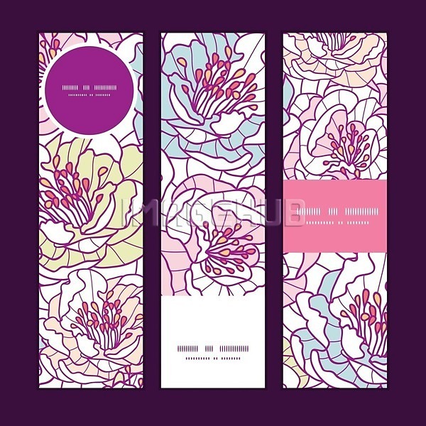 화려 사람없음 EPS 일러스트 해외이미지 꽃 꽃무늬 디자인 배너 보라색 분홍색 세트 장미 프레임 해외202004