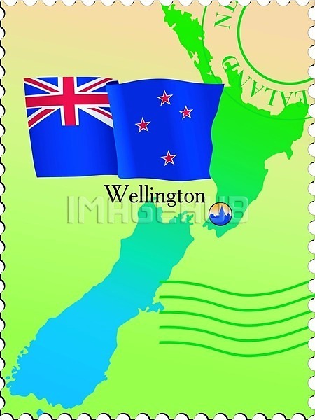 EPS 일러스트 해외이미지 깃발 뉴질랜드 디자인 메시지 미술 배너 사무실 우표 인터넷 장화 종이 지도 추상 편지 해외202004