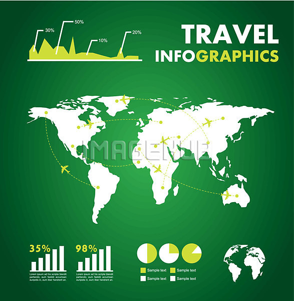 사람없음 EPS 일러스트 해외이미지 그래프 디자인 비즈니스 여행 인포그래픽 정보 지도 초록색 통계 해외202004