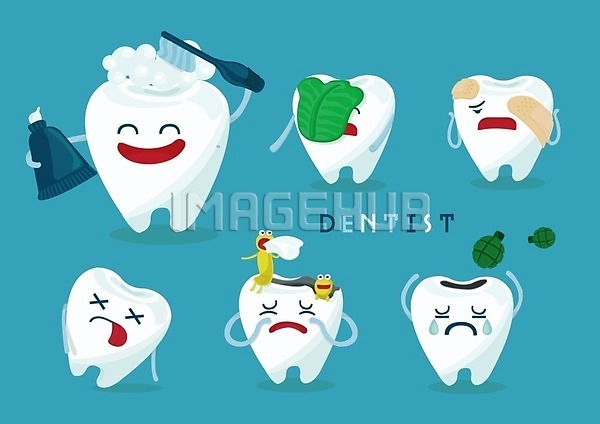 EPS 아이콘 일러스트 해외이미지 건강 돌봄 치과 치과의사 치아 치약 치통 칫솔 컨셉 해외202004