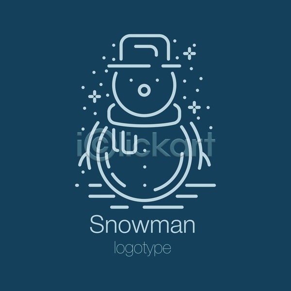 축하 사람없음 EPS 라인일러스트 일러스트 해외이미지 겨울 남색 눈사람 디자인 심볼 크리스마스 해외202004