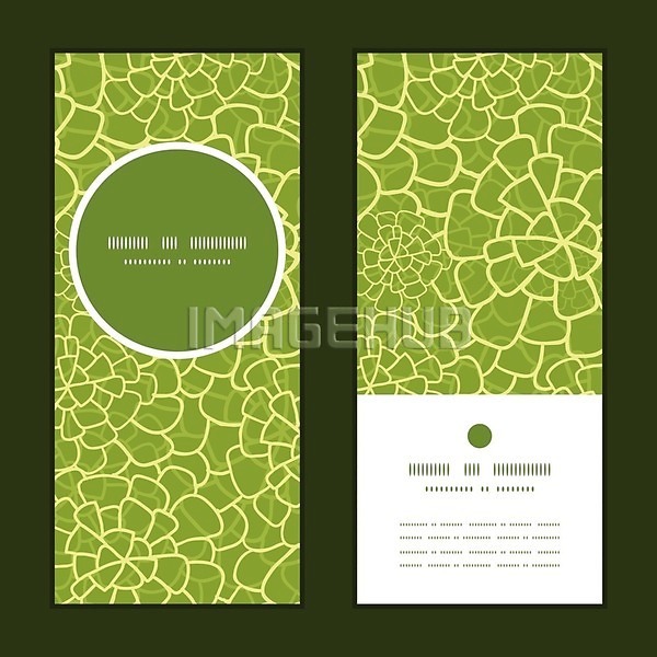 사람없음 EPS 일러스트 해외이미지 꽃무늬 디자인 배너 세트 초록색 패턴 프레임 해외202004