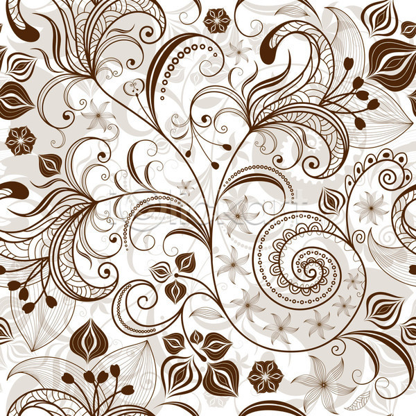 화려 사람없음 EPS 일러스트 해외이미지 갈색 꽃 디자인 백그라운드 잎 줄기 해외202004