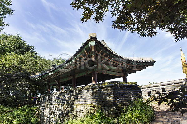 사람없음 JPG 포토 건축물 계절 나무 남한산성 식물 야외 여름(계절) 주간 풍경(경치) 하늘 한국 한국문화