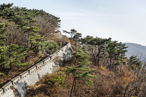 사람없음 JPG 포토 가을(계절) 계절 나무 남한산성 산 성곽길 성벽 식물 야외 주간 풍경(경치) 하늘 한국