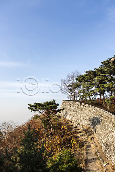 사람없음 JPG 포토 가을(계절) 계절 나무 남한산성 성곽길 성벽 식물 야외 주간 풍경(경치) 하늘 한국