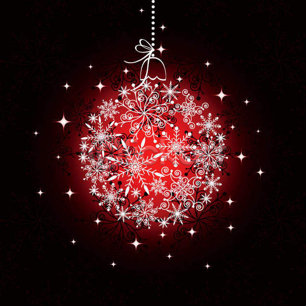 기쁨 축하 행복 사람없음 EPS 일러스트 해외이미지 12월 검은색 겨울 눈꽃무늬 눈송이 리본 매달리기 반짝임 백그라운드 별 빨간색 오너먼트 추상 크리스마스 크리스마스장식 패턴 해외202004