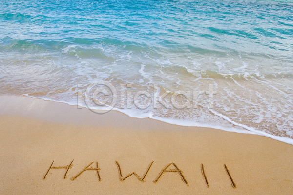 따뜻함 사람없음 JPG 포토 해외이미지 기록 모래 물 바다 서핑 섬 파도 파라다이스 편지 하와이 하와이인 해외202004 흰색