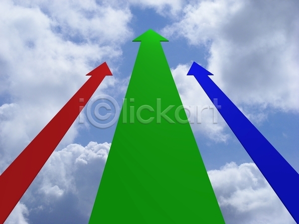 사람없음 JPG 일러스트 포토 해외이미지 가리킴 구름(자연) 방향 빨간색 초록색 최초 추상 파란색 하늘 해외202004 화살