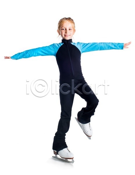 기쁨 행복 백인 사람 어린이 여자 한명 JPG 포토 해외이미지 건강 겨울 고립 미소(표정) 백그라운드 숫자 스케이트 스케이팅 스포츠 얼음 여학생 춤 해외202004 흰색