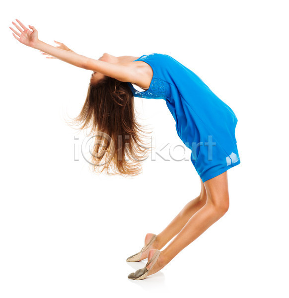 백인 사람 여자 한명 JPG 옆모습 포토 해외이미지 1 건강 공연 날씬함 댄서 모션 미술 스타일 스포츠 신체 에너지 운동 유행 체조 춤 파란색 포즈 표현 플라스틱 해외202004