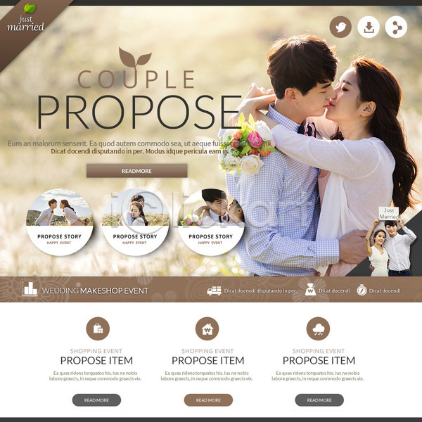 남자 동양인 사람 성인 성인만 여러명 여자 한국인 PSD 웹템플릿 템플릿 결혼 꽃다발 부케 웨딩드레스 웹 이벤트 이벤트페이지 커플 키스