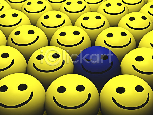 우정 행복 군중 사람없음 3D JPG 아이콘 일러스트 포토 해외이미지 감정 공 노란색 미소(표정) 바보 백그라운드 심볼 얼굴 이모티콘 컨셉 파란색 표현 해외202004