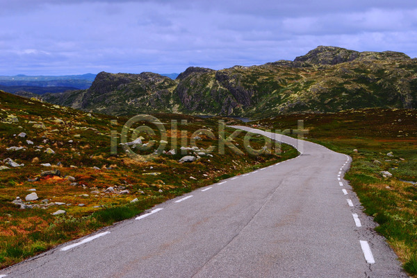 사람없음 JPG 포토 해외이미지 노르웨이 도로 산 여행 풍경(경치) 하이킹 해외202004