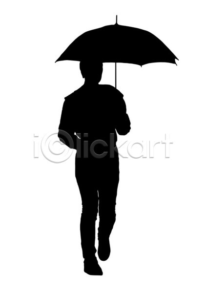 사람 사람없음 JPG 실루엣 포토 해외이미지 검은색 고립 그림 그림자 사진촬영 야외 우산 폭풍 해외202004 흰배경 흰색