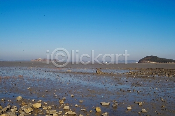 사람없음 JPG 포토 갯벌 돌(바위) 바다 백그라운드 섬 야외 자연 제부도 조약돌 주간 풍경(경치) 하늘